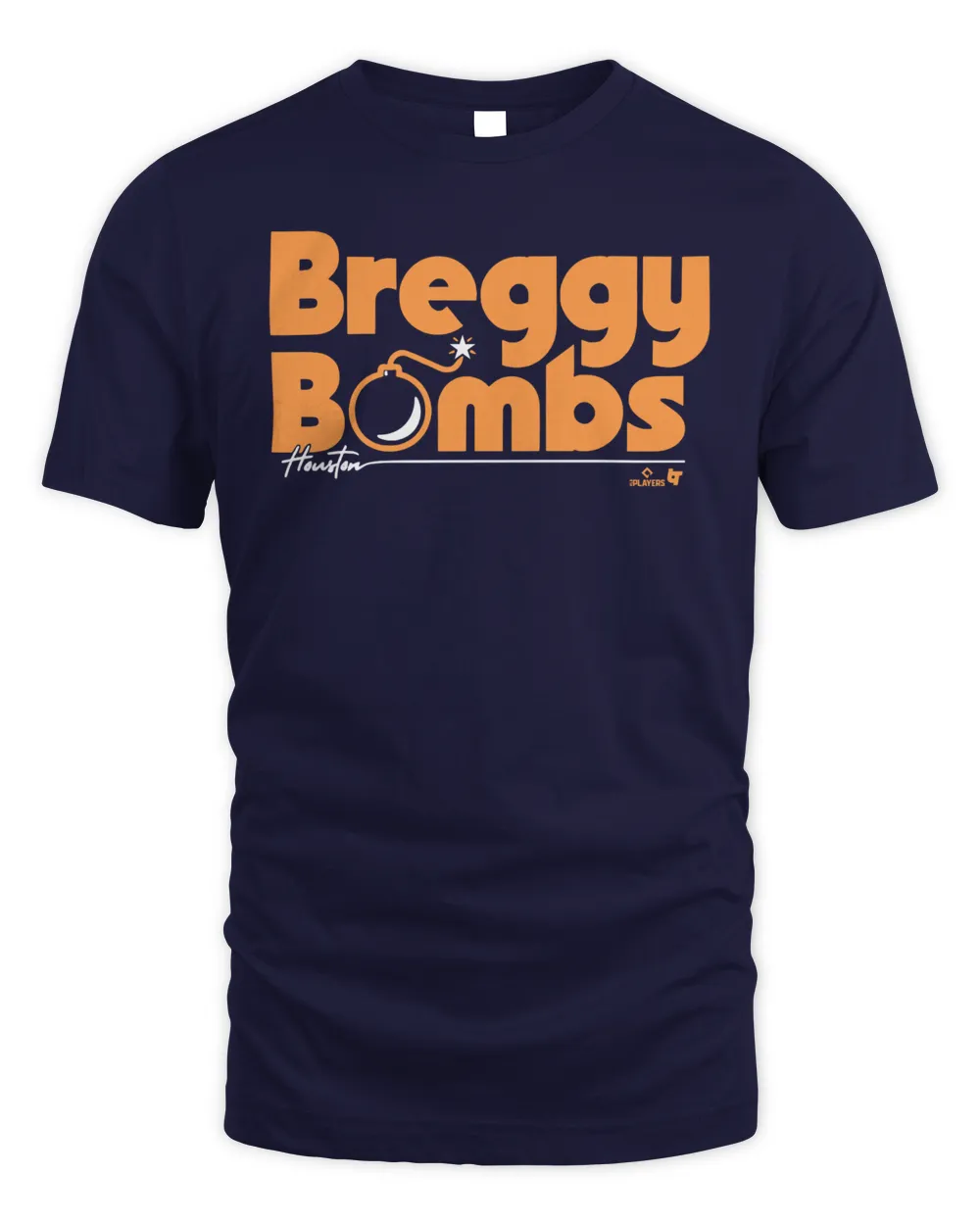 Alex Bregman Breggy Bombs Mlb x Houston Astros Tee Navy Unisex Standard T-Shirt navy s