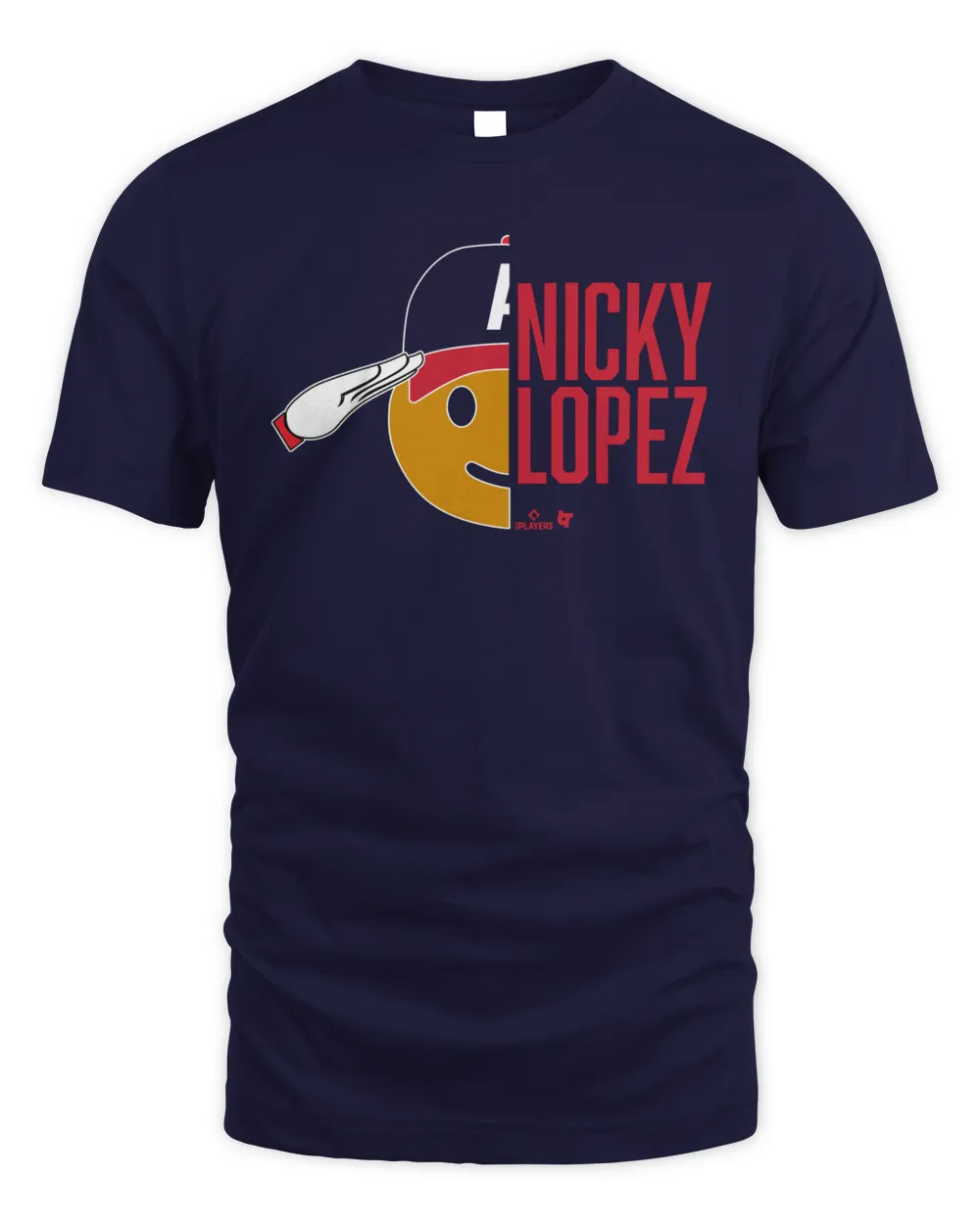 Atlanta Braves #15 Nicky Lopez Salute Tee Navy Unisex Standard T-Shirt navy s