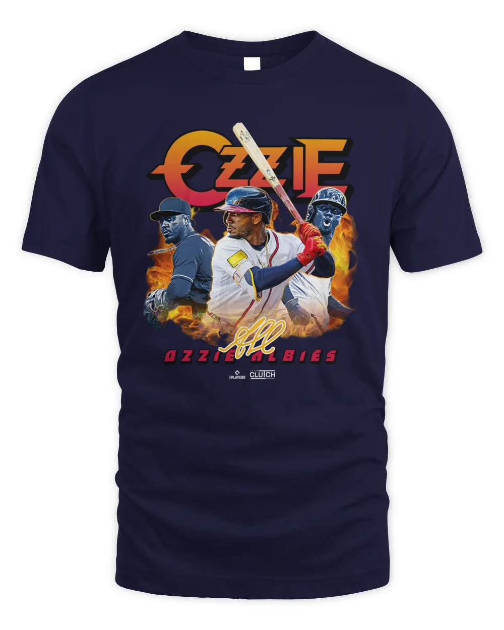 Ozzie Albie's Ozzy MLBPA Tee Atlanta Braves Unisex Standard T-Shirt navy s