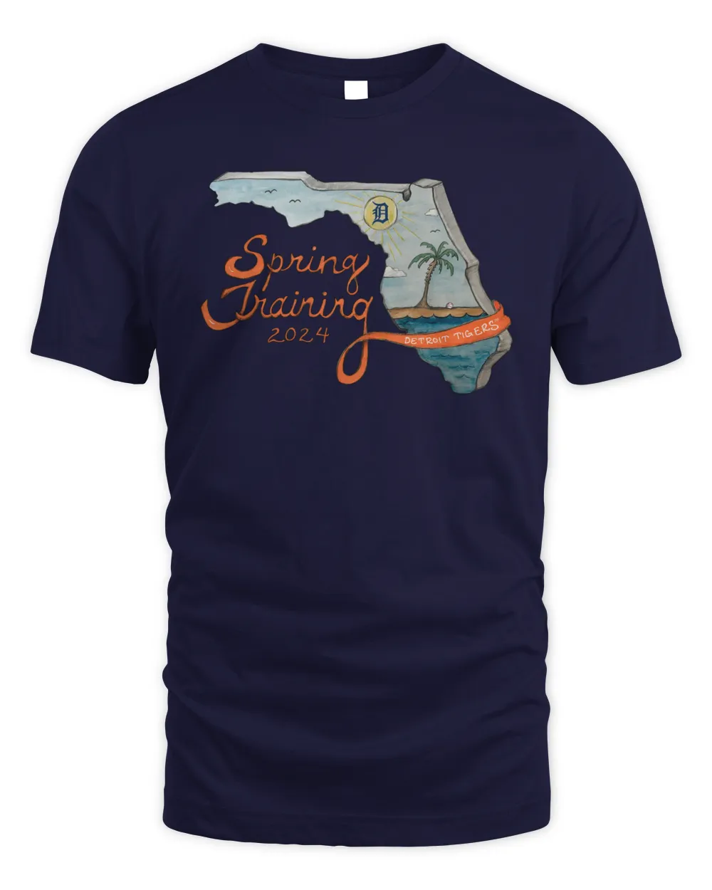 Detroit Tigers Spring Training 2024 Tee Shirt Unisex Standard T-Shirt navy s