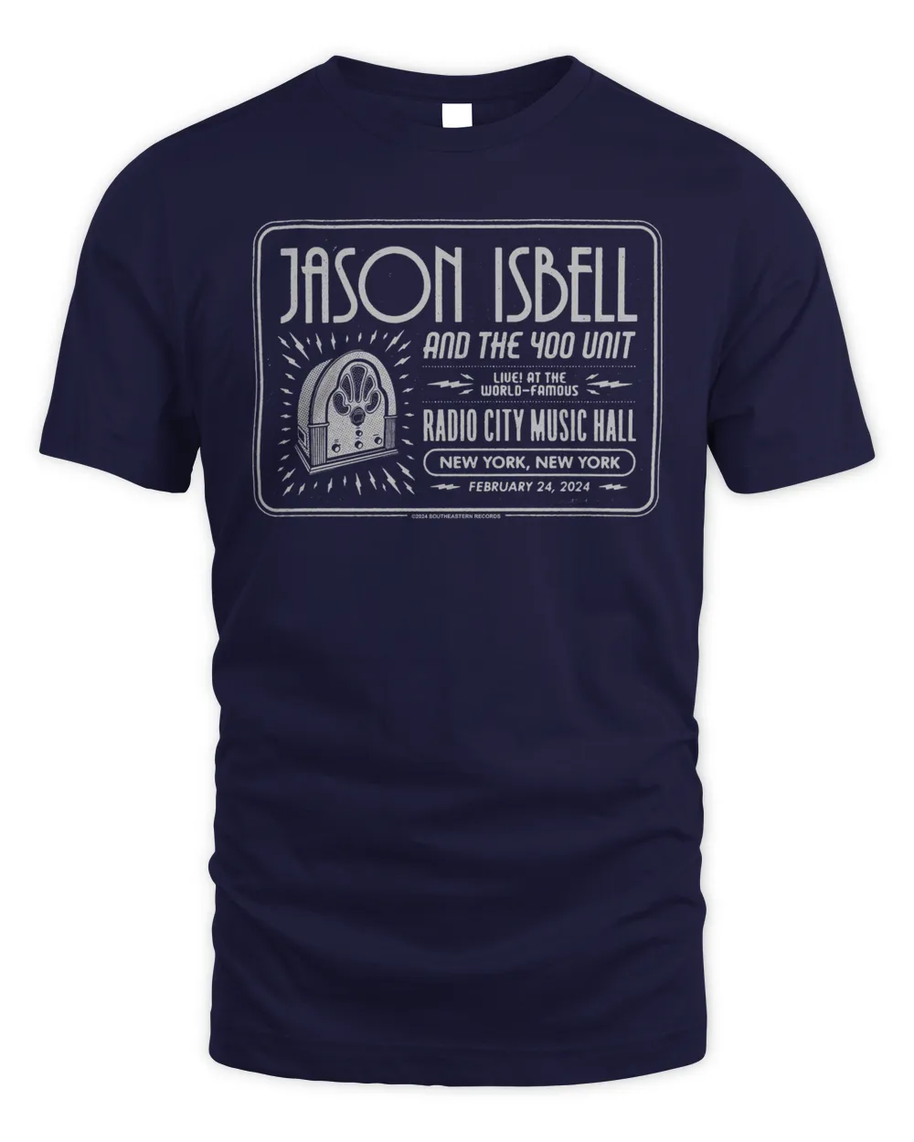 Jason Isbell And The 400 Unit With Aimee Mann Feb 24, 2024 New York, NY Shirt Unisex Standard T-Shirt navy s