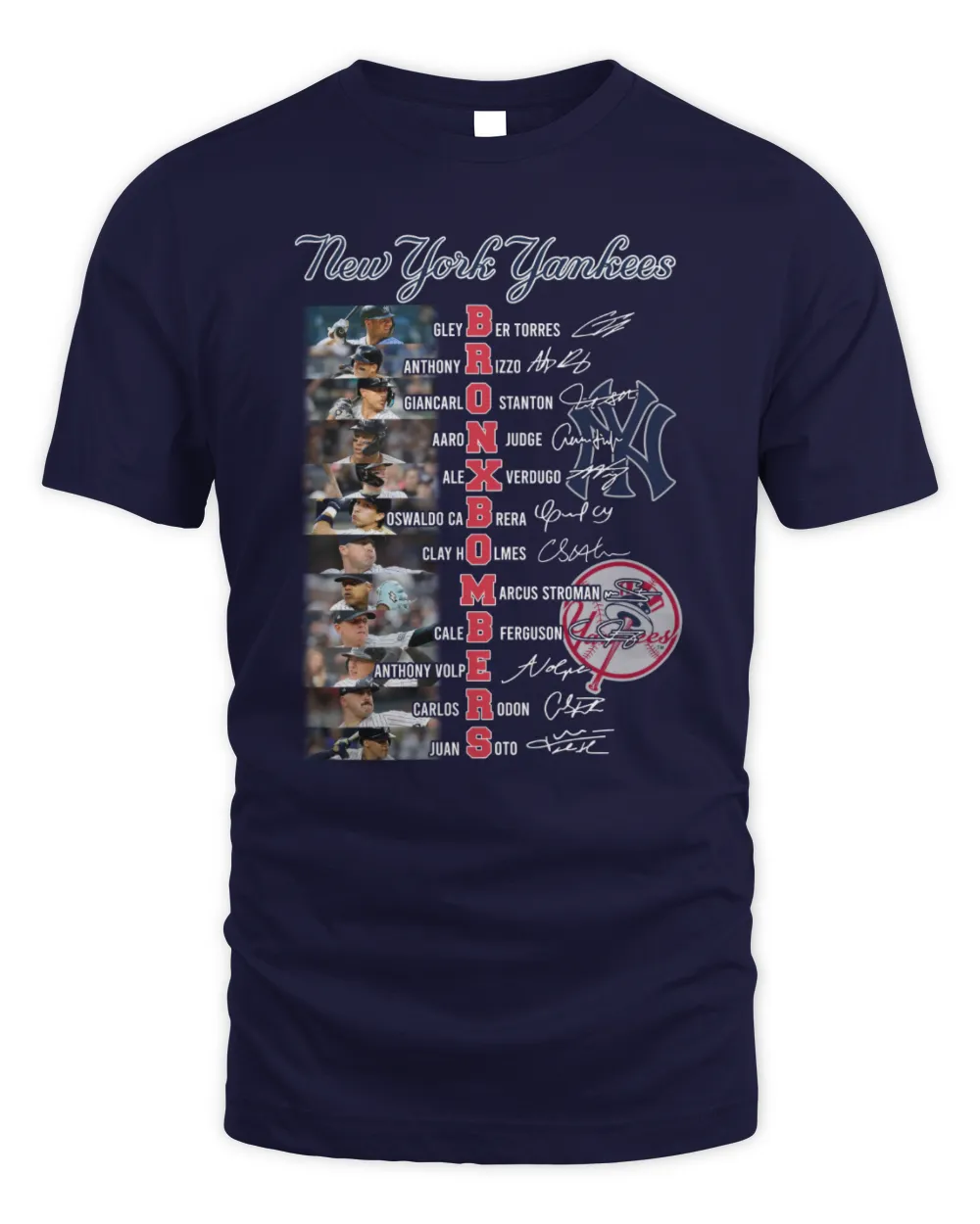 New York Yankees Bronx Bombers 2024 Unisex Standard T-Shirt navy s