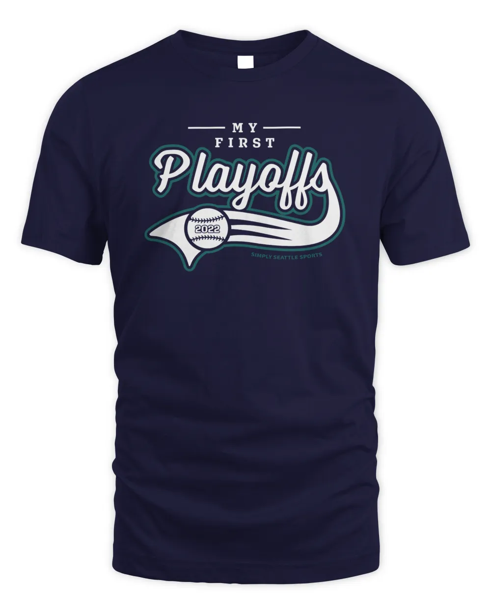 Seattle Mariners Baseball My First Playoffs Tee Unisex Standard T-Shirt navy s