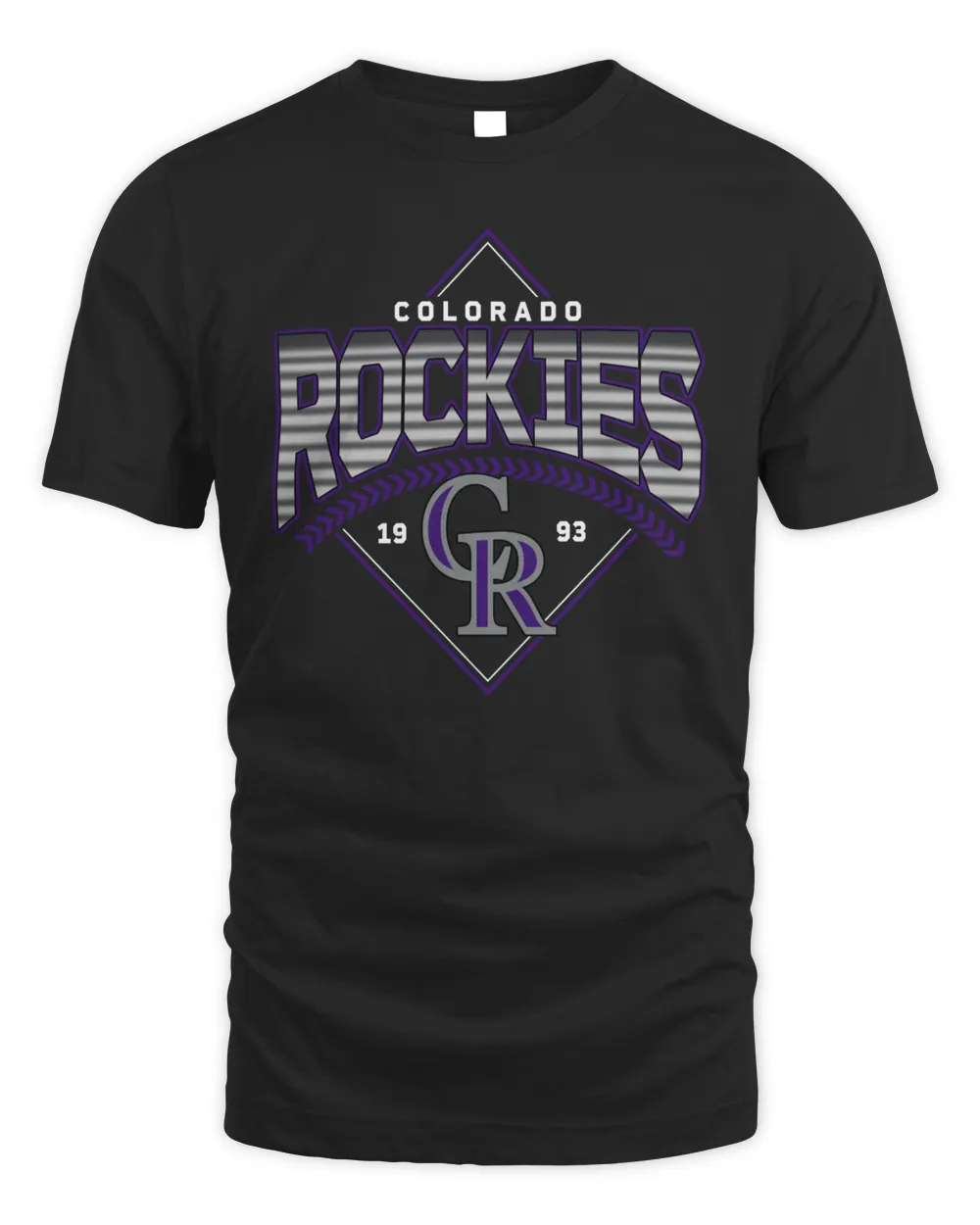 Colorado Rockies Shop Ahead In The Count Est 1993 T-Shirt Unisex Standard T-Shirt black s