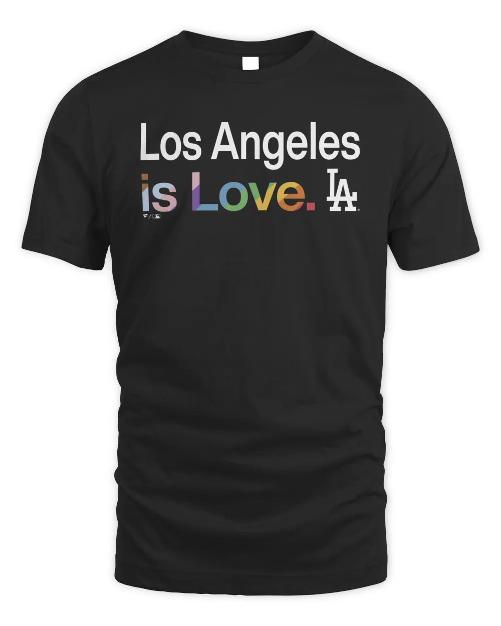 Los Angeles Dodgers Profile Pride Tee Mlb Shop Unisex Standard T-Shirt black s