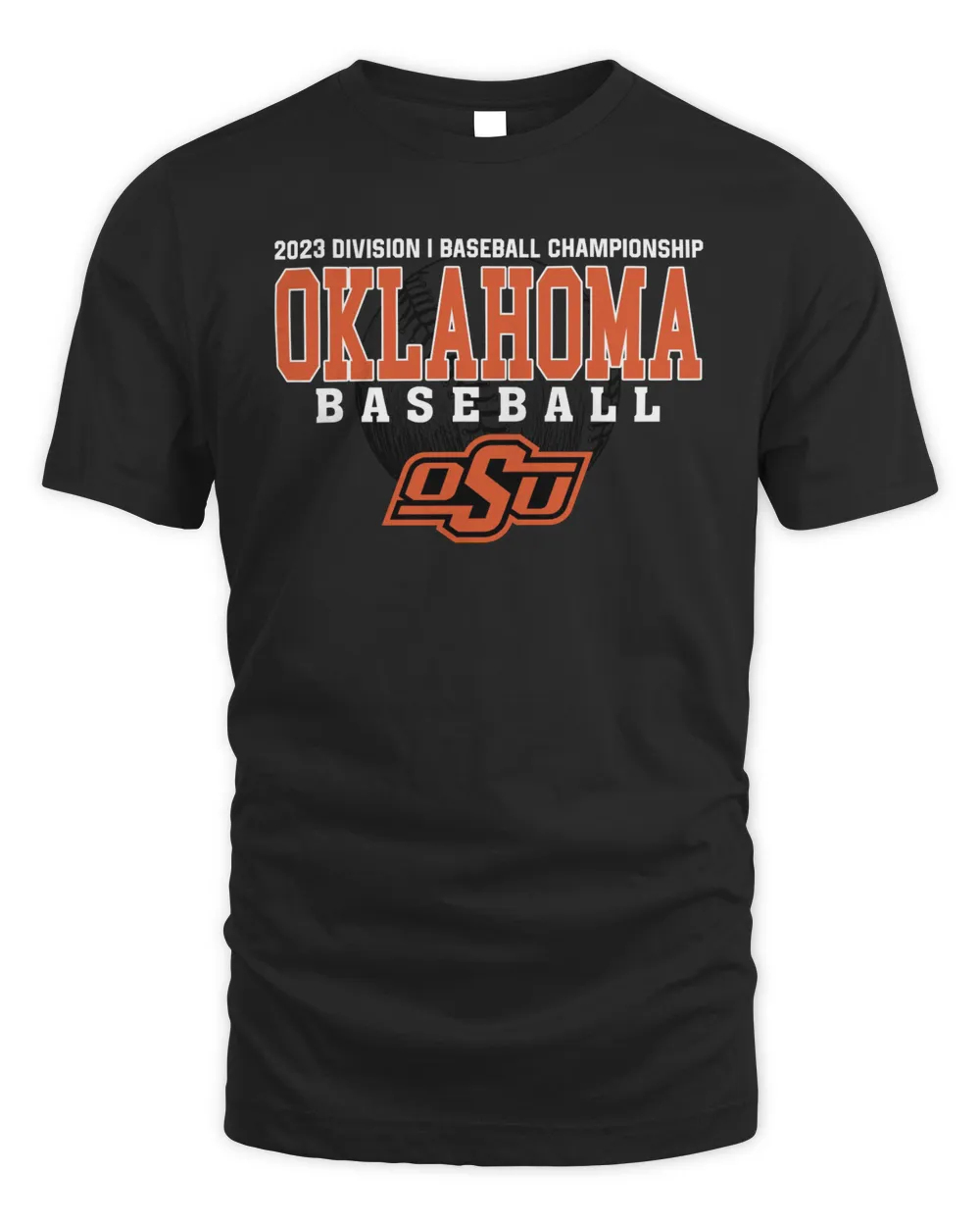 Oklahoma State Cowboys 2023 Division I Champions Baseball T Shirt Unisex Standard T-Shirt black s