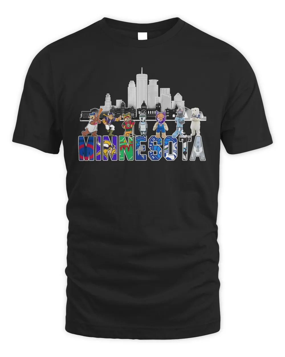 Minnesota Mascot Team Sports City 2023 Hoodie Sweatshirt Unisex Standard T-Shirt black s