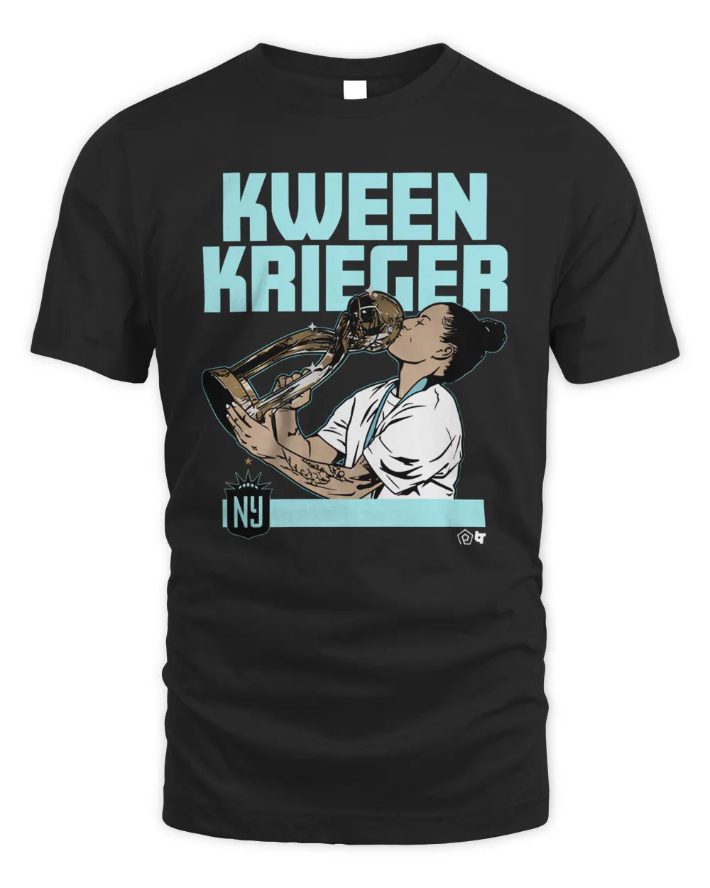 Nj-Ny Gotham Fc Kween Ali Krieger Champions Trophy 2023 Tee Unisex Standard T-Shirt black s