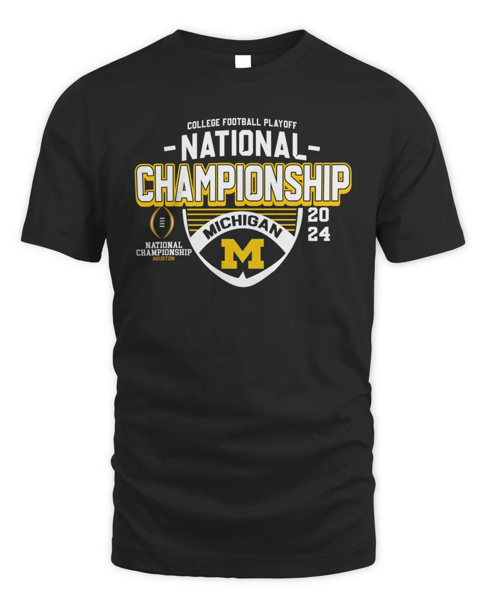 College Football Playoff National Championship 2024 Michigan Wolverines Shirts Unisex Standard T-Shirt black s
