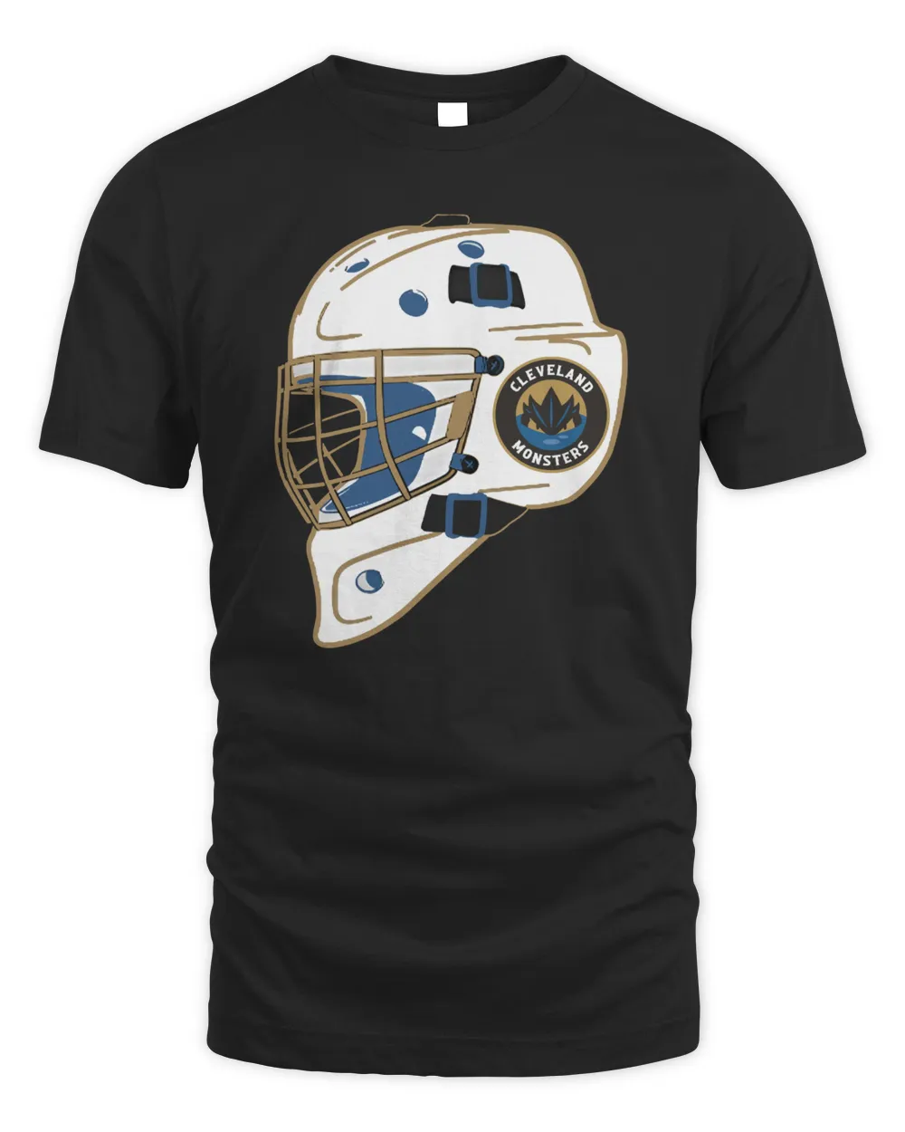 Bessie Black Goalie Helmet Tee Cleveland Monsters Unisex Standard T-Shirt black s