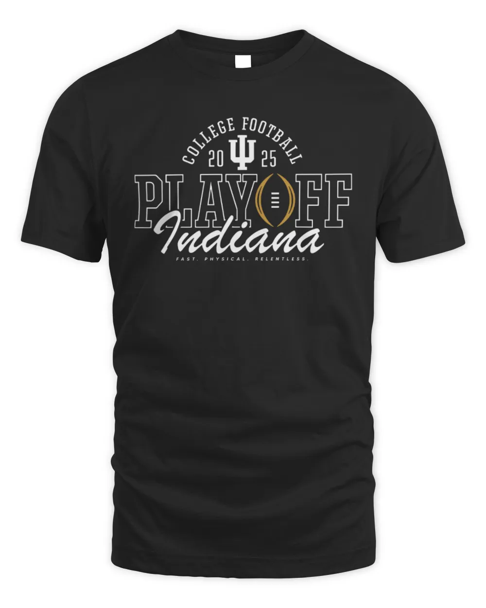 IU 2025 College Football Playoff Indiana Tee Shirt Unisex Standard T-Shirt black s