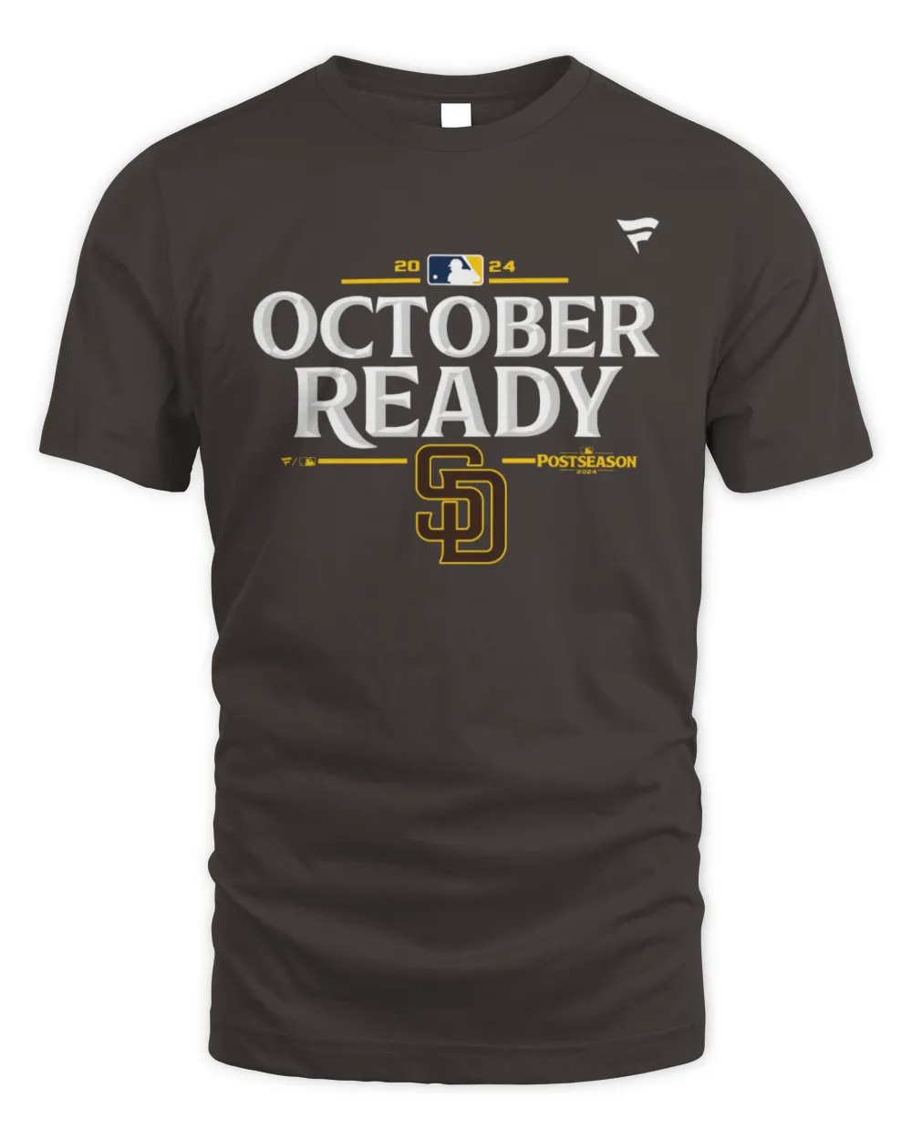 Official San Diego Padres 2024 MLB Postseason October Ready Locker Room Tee Unisex Standard T-Shirt dark-chocolate s
