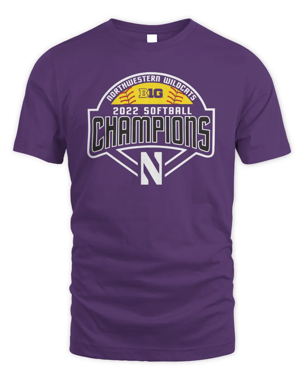 Ncaa Shop Northwestern Wildcats 2022 Softball Big Ten Regular Season Champions Tee Unisex Standard T-Shirt purple s