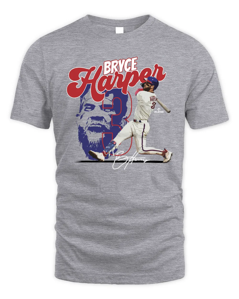 Bryce Harper Philadelphia Player Name WHT Tee 500Level Unisex Standard T-Shirt sport-grey s