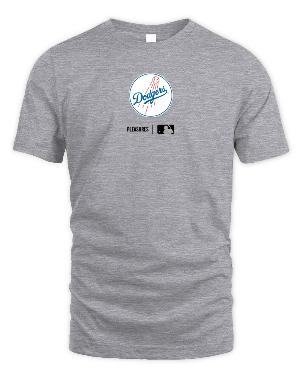 Los Angeles Dodgers x PLEASURES Mascot 2023 Tee Gray Unisex Standard T-Shirt sport-grey s