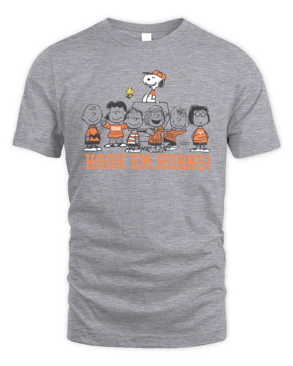 Official 2024 Hook' Em Horns Texas Longhorns Snoopy And Friends Hoodie Unisex Standard T-Shirt sport-grey s