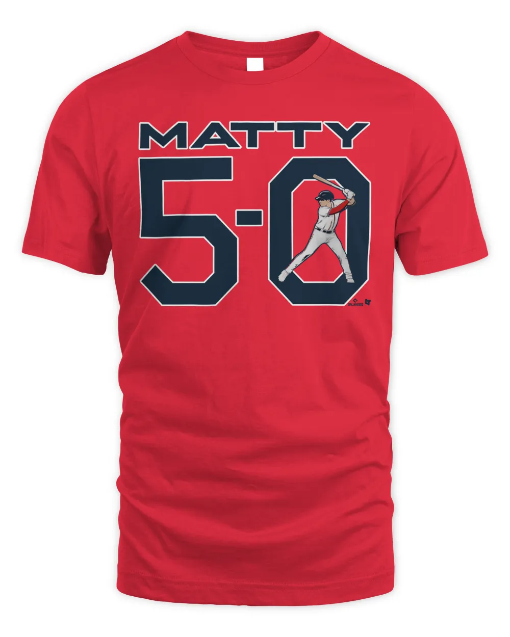 Atlanta Braves Matt Olson #28 Matty 5-0 Tee Unisex Standard T-Shirt red s