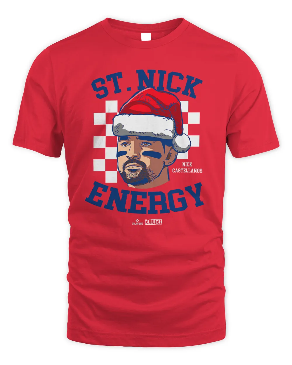 Nick Castellanos St. Nick Energy Tee #8 Philadelphia Phillies Unisex Standard T-Shirt red s