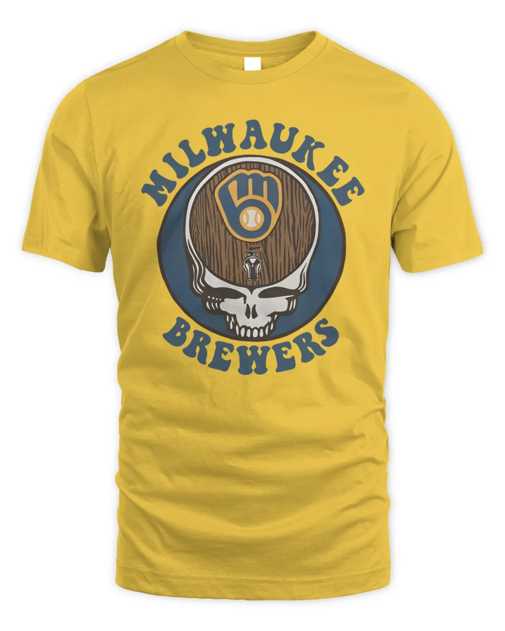 Grateful Dead X MLB x Milwaukee Brewers Skull 2023 Tee Unisex Standard T-Shirt daisy s