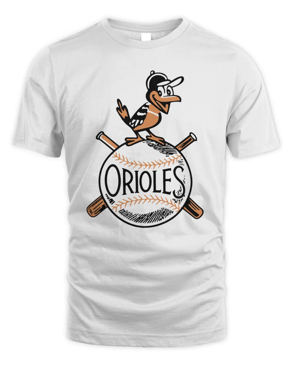 Official Homage Shop Baltimore Orioles '54 T Shirt Unisex Standard T-Shirt white s