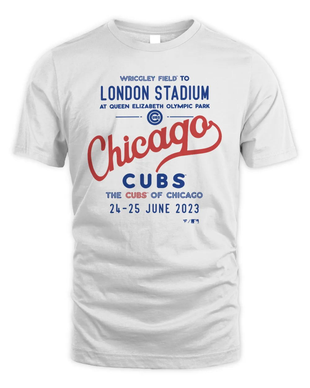 2023 MLB World Tour London Series Stadium Chicago Cubs Hoodie Sweatshirt Unisex Standard T-Shirt white s