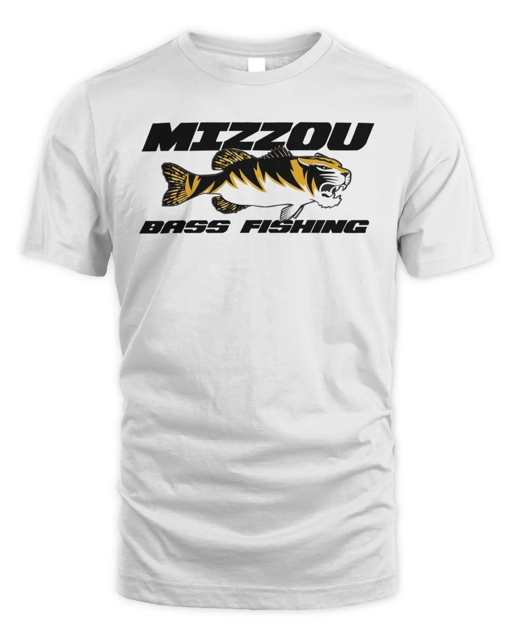 Mizzou Out Of Context Mizzou Bass Fishing Tee Unisex Standard T-Shirt white s
