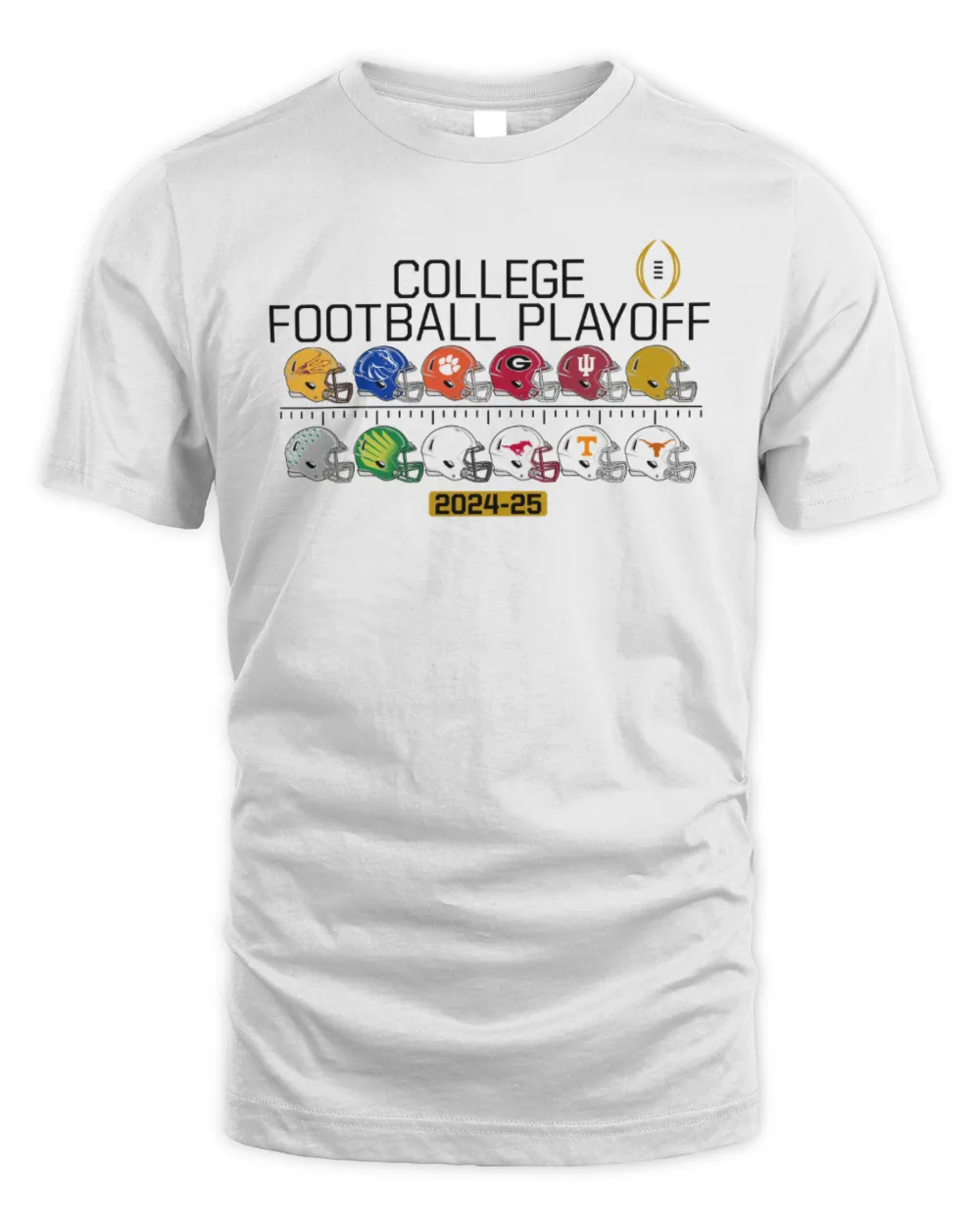 CFP Top 12 Helmets 2024-25 Tee White Unisex Standard T-Shirt white s