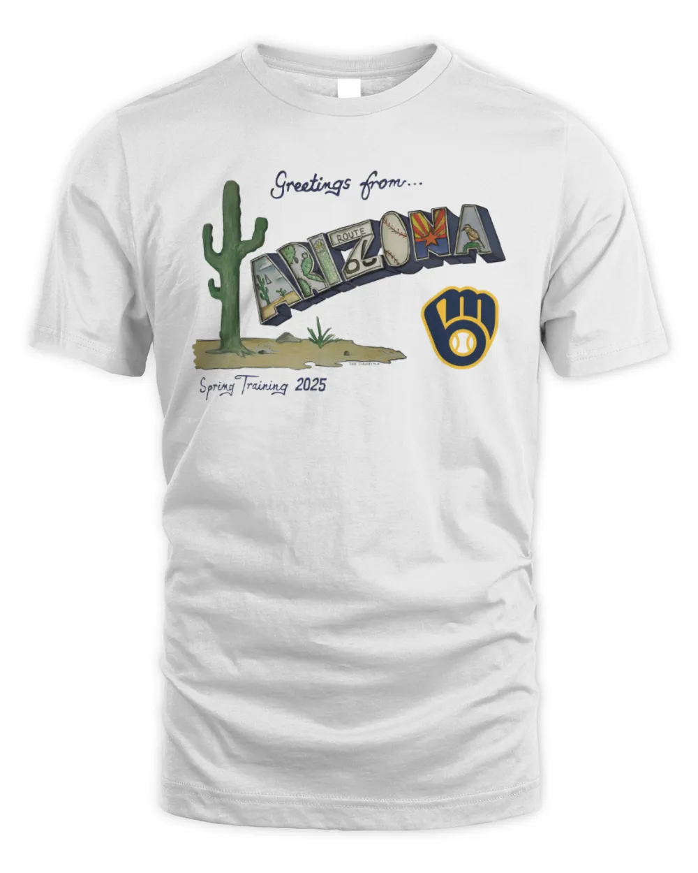 Milwaukee Brewers Tiny Turnip Spring Training 2025 Hoodie Unisex Standard T-Shirt white s
