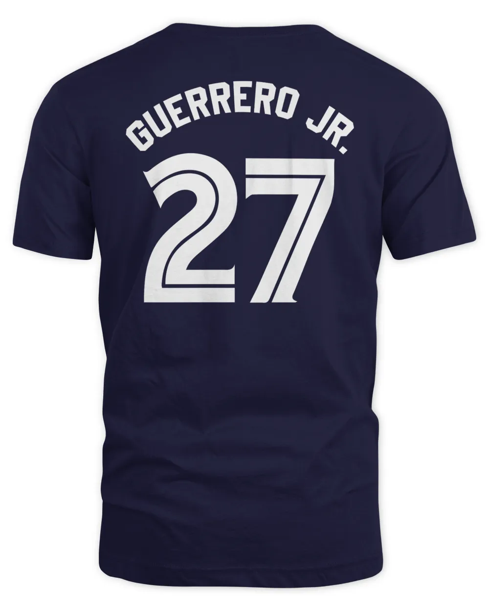 Toronto Blue Jays Vladimir Guerrero Jr. #27 Royal Name & Number Tee Unisex Standard T-Shirt navy s