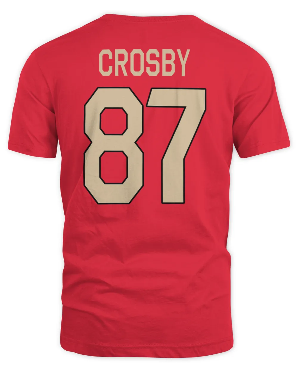 Canada Sidney Crosby  2025 4 Nations Face-Off Player Name & Number 87 Tee Red Unisex Standard T-Shirt red s
