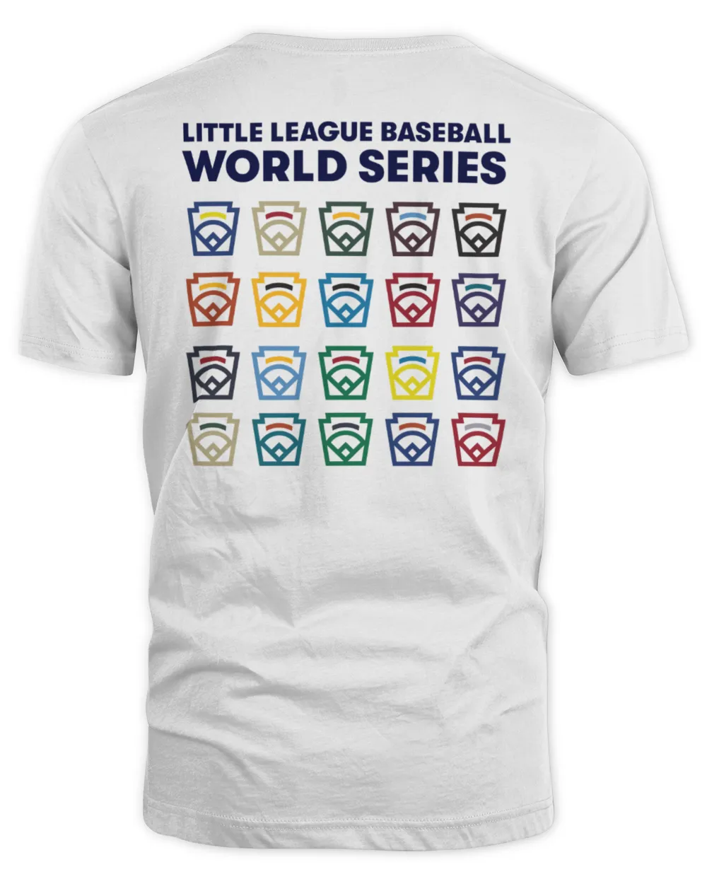 Little League 2024 Baseball World Series Full Back Team Keystone Logos White Shirt Unisex Standard T-Shirt white s