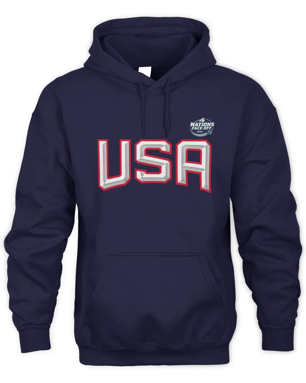 USA 2025 4 Nations Face-Off Primary Logo Hoodie Unisex Hoodie navy s