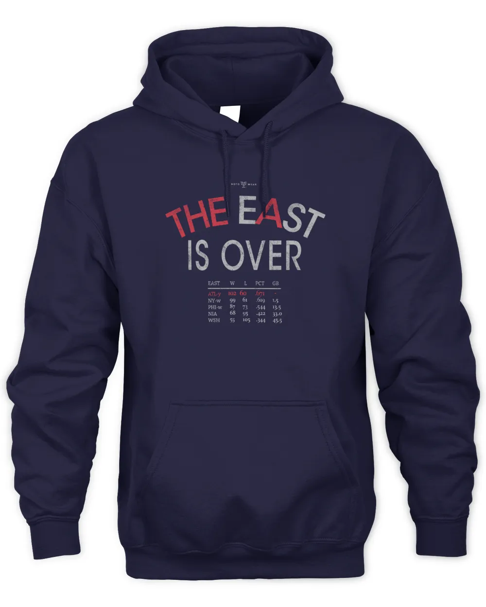 Atlanta Braves The East Is Over Hoodie Unisex Hoodie navy s