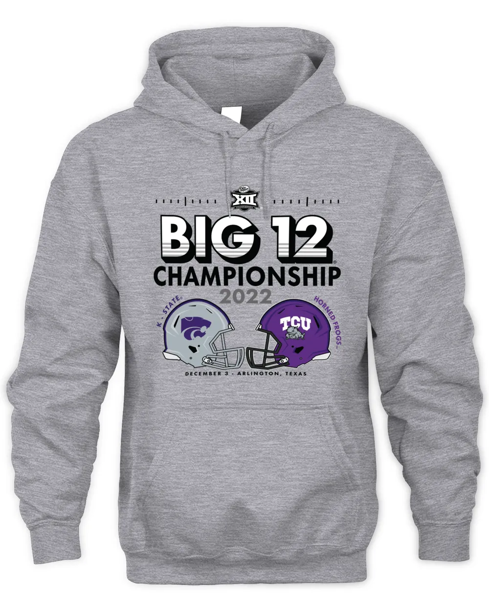 Bkstr Texas Christian University Football Football 2002 Big 12 Championship Game Tee Unisex Hoodie sport-grey s