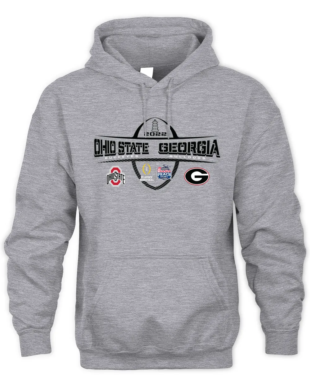 2022 Chick-Fil-A Peach Bowl 2-Team Hoodie Sweatshirt Unisex Hoodie sport-grey s