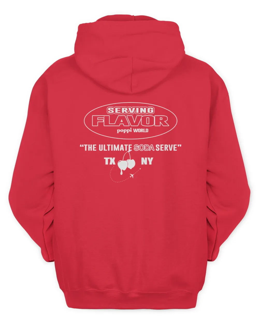 Poppi Merch Serving Flavor Poppi World The Ultimate Soda Serve 2024 Hoodie Unisex Hoodie red s