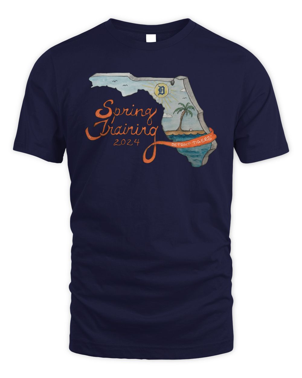 Detroit Tigers Spring Training 2024 Tee Shirt Unisex Standard T-Shirt navy s