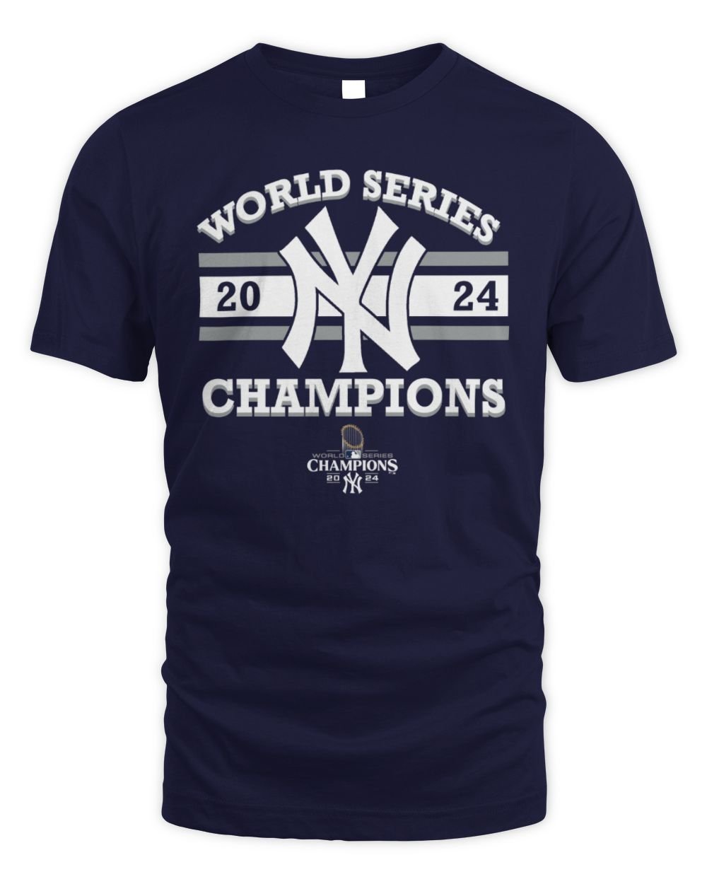 New York Yankees 2024 World Series Champions Contact T-Shirt Unisex Standard T-Shirt navy s