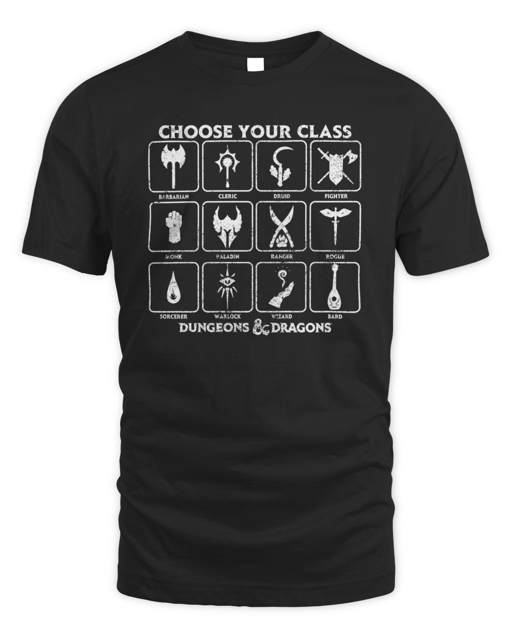 Dungeons & Dragons Choose Your Class T Shirt Unisex Standard T-Shirt black s