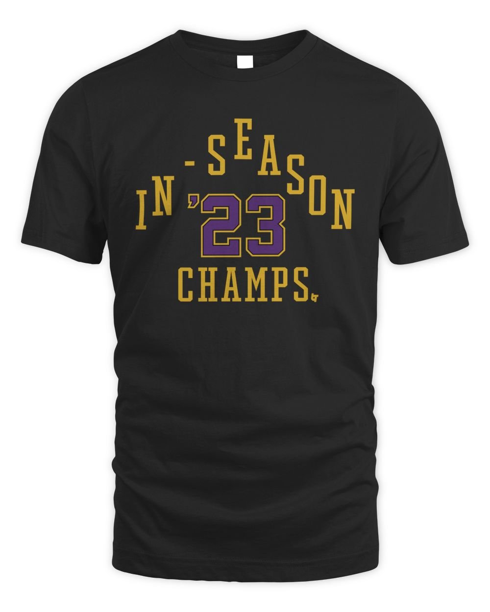 Los Angeles '23 In-Season Tournament Champs Tee Los Angeles Lakers Unisex Standard T-Shirt black s