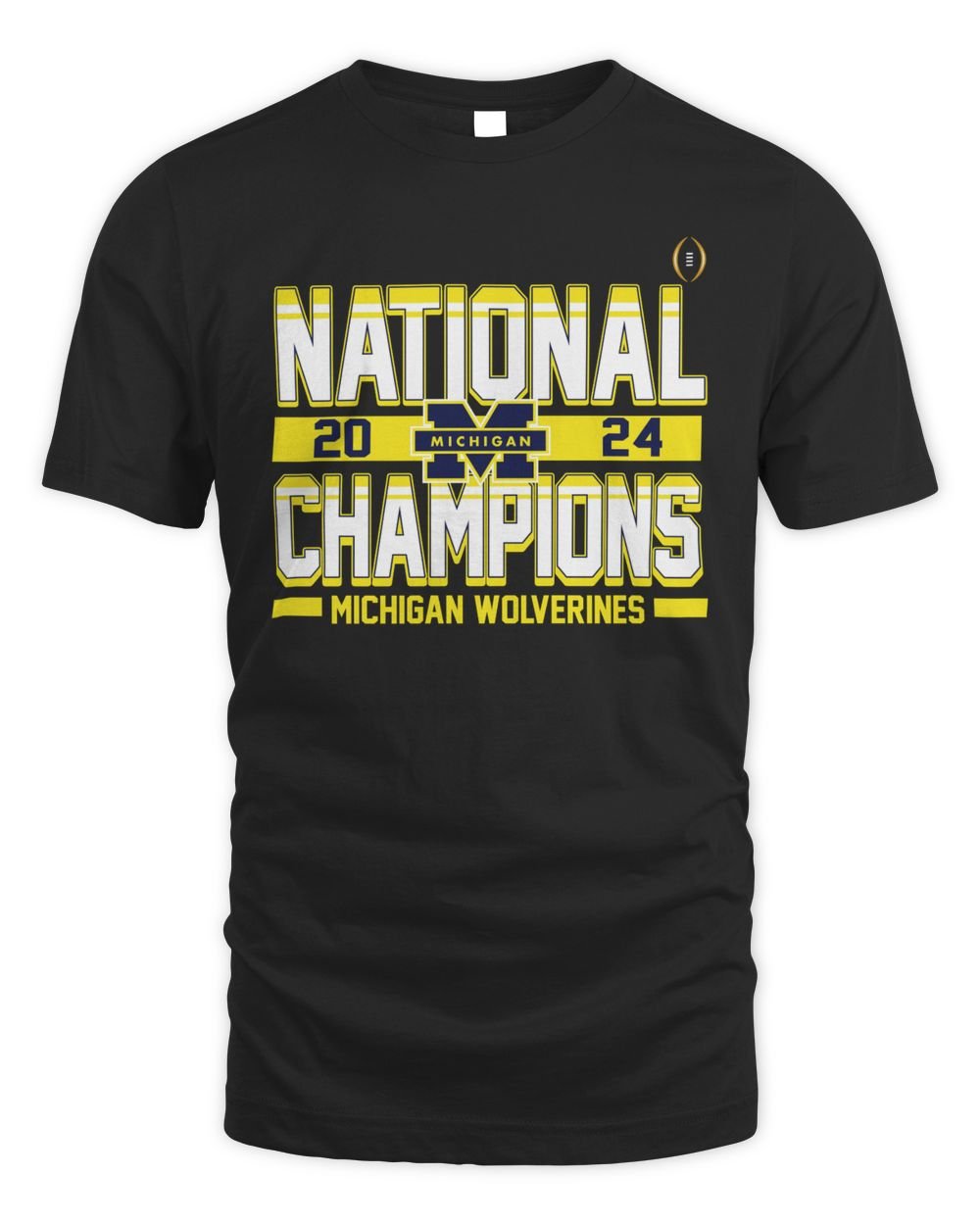 Michigan Wolverines football College Football Playoff 2024 National Champions Shirts Unisex Standard T-Shirt black s