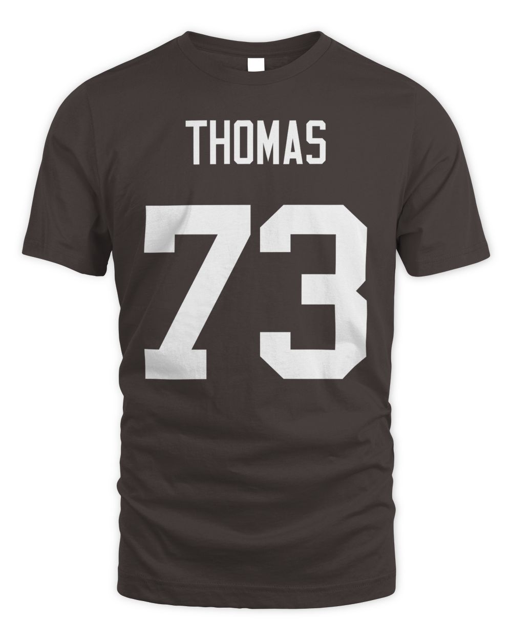 #73 Browns Class Of 2023 Joe Thomas Mitchell & Ness Legacy Jersey Tee Unisex Standard T-Shirt dark-chocolate s