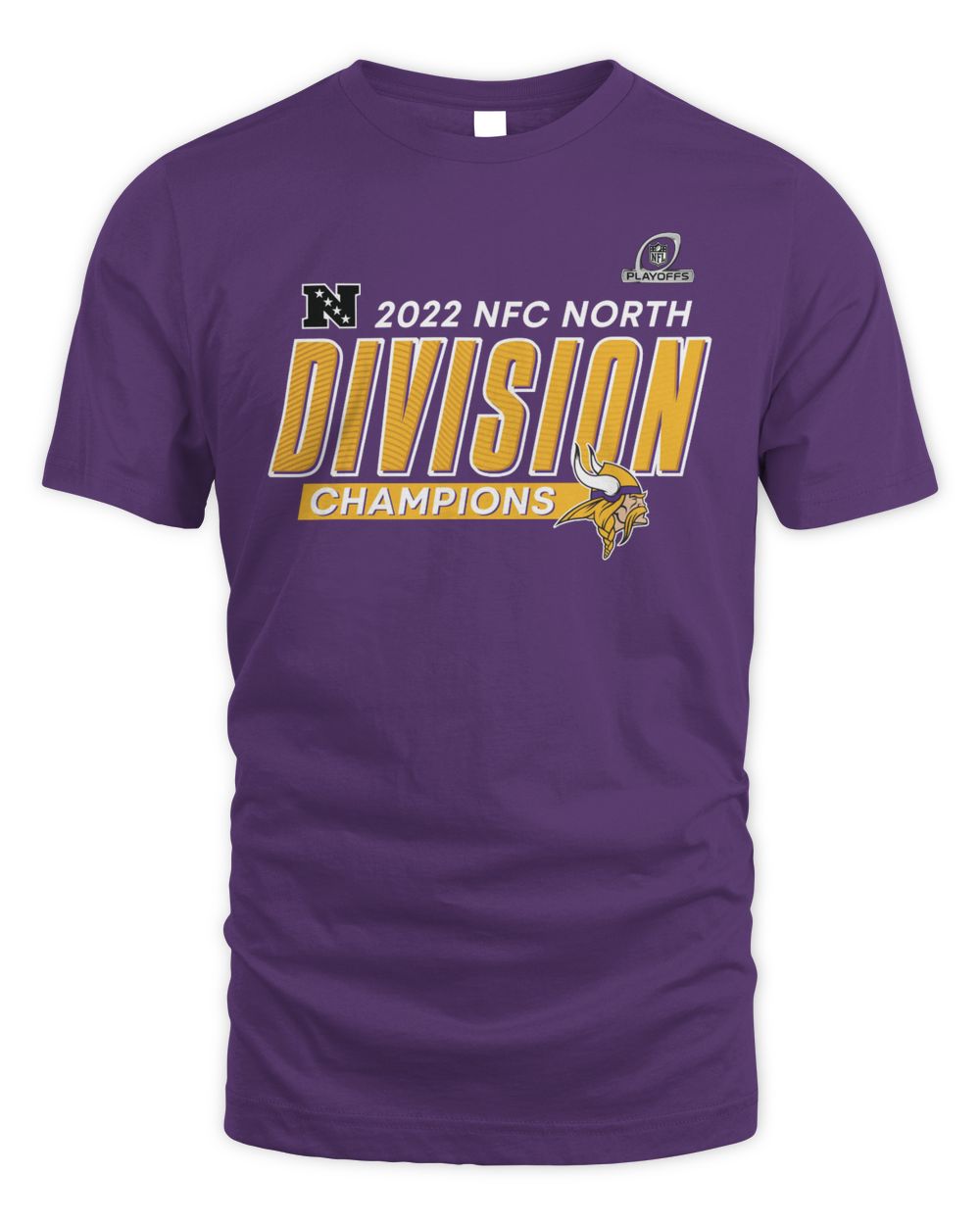 Vikings 2022 Nfc North Division Champions Tee Unisex Standard T-Shirt purple s