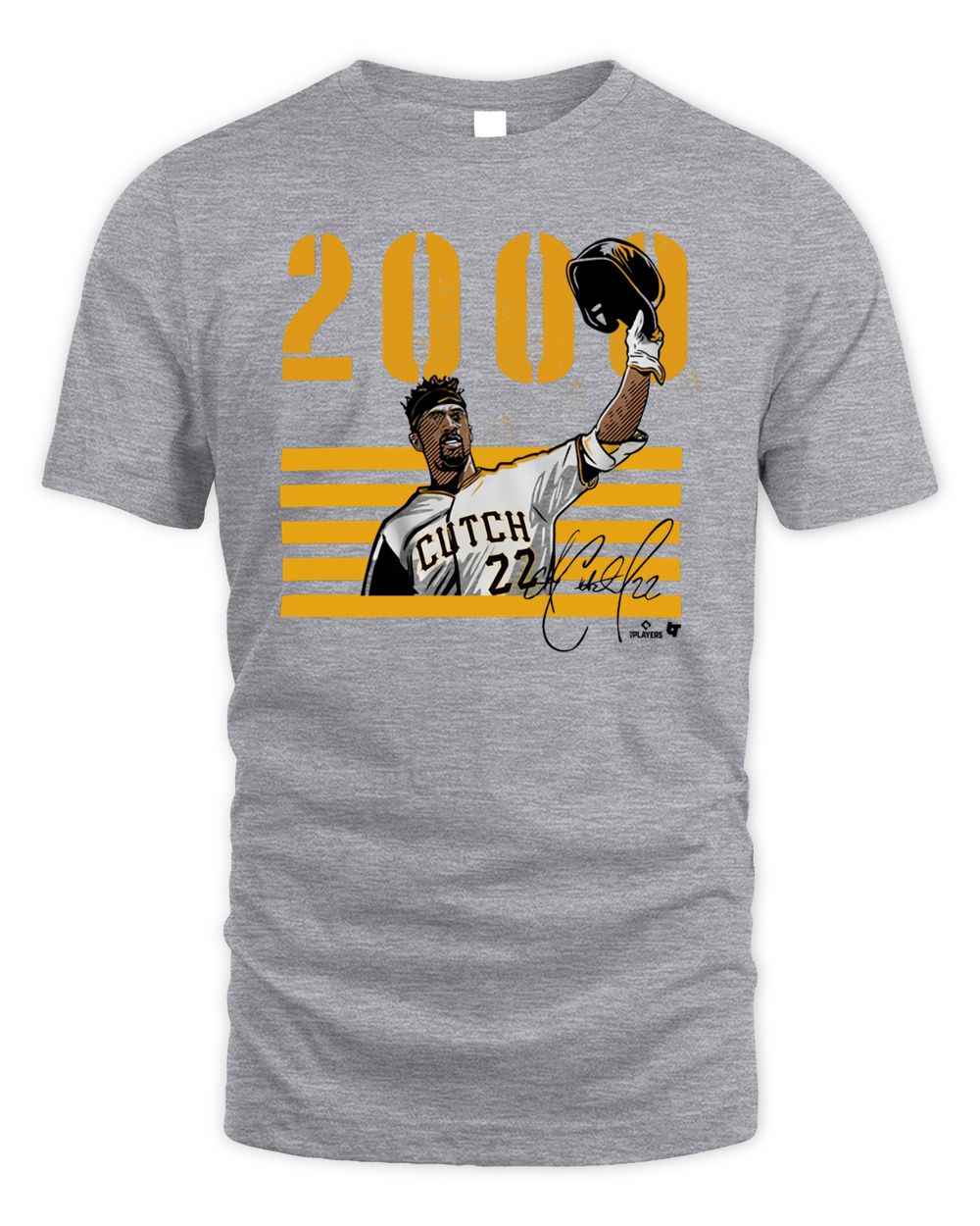 Pittsburgh Andrew McCutchen 2000 Hits Gray Tee Shirt Unisex Standard T-Shirt sport-grey s
