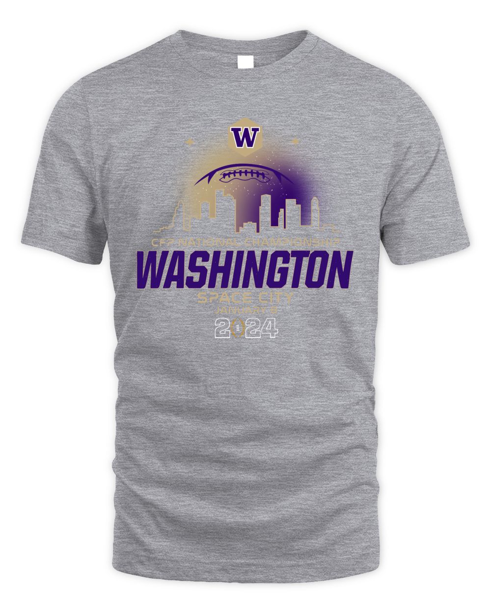 College Football Playoff 2024 National Championship Game Washington Space City Shirts Unisex Standard T-Shirt sport-grey s