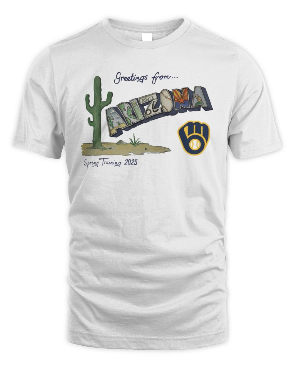 Milwaukee Brewers Tiny Turnip Spring Training 2025 Hoodie Unisex Standard T-Shirt white s