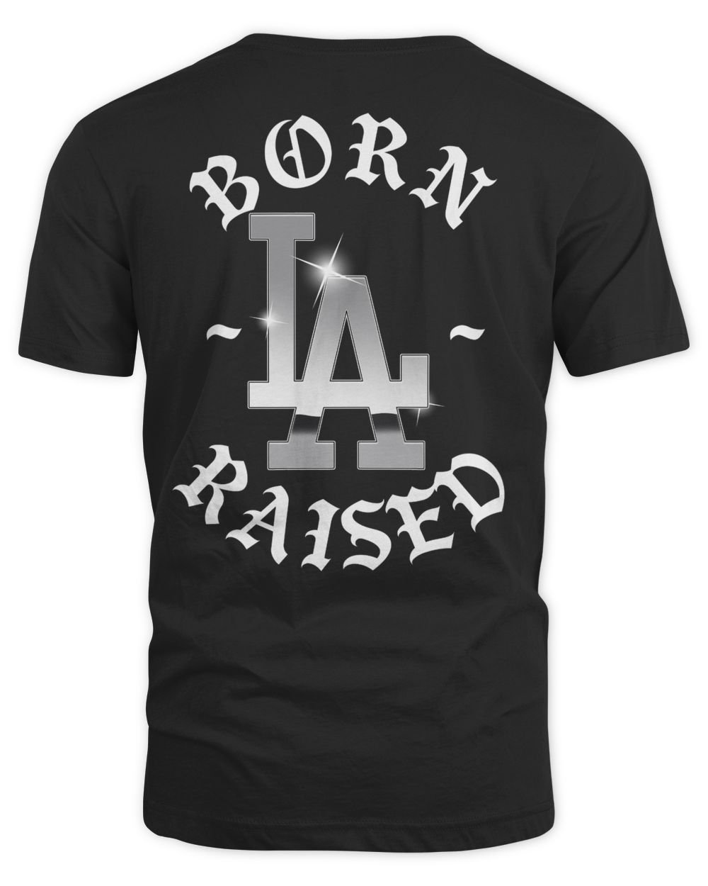 Los Angeles Dodgers Baseball Born x Raised 2023 Hoodie Sweatshirt Unisex Standard T-Shirt black s