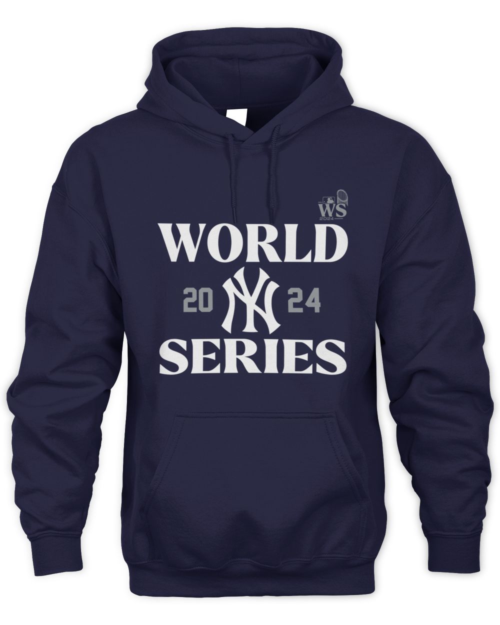 New York Yankees 2024 World Series Logo Hoodie Navy Unisex Hoodie navy s