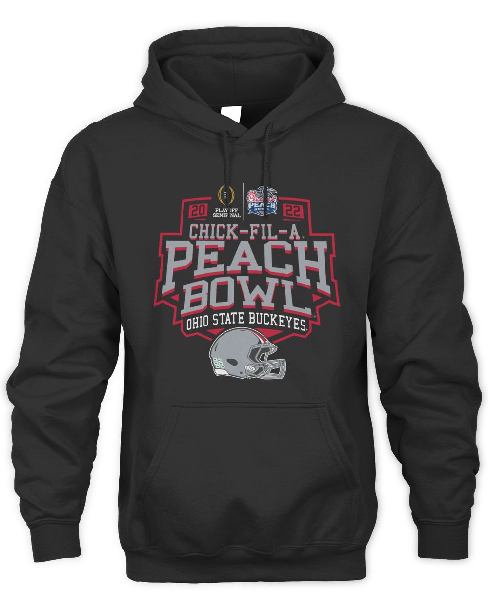 Men'S Black 2022 Ohio State Buckeyes Chick-Fil-A Peach Bowl Hoodie Sweatshirt Unisex Hoodie black s