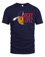 Atlanta Braves #15 Nicky Lopez Salute Tee Navy Unisex Standard T-Shirt navy s